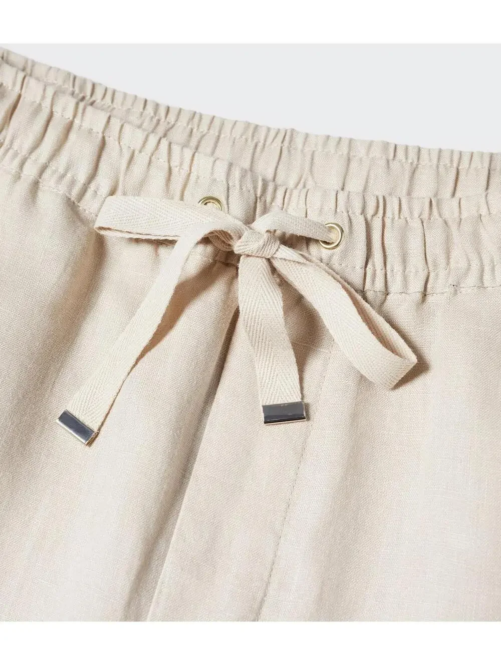 Mango 100% Linen Pants Light/Pastel Grey NWT Size 4XL